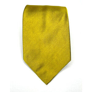 Polo Ralph Lauren Tie Mens Bright Golden Yellow 100% Silk Handmade Luxury Career